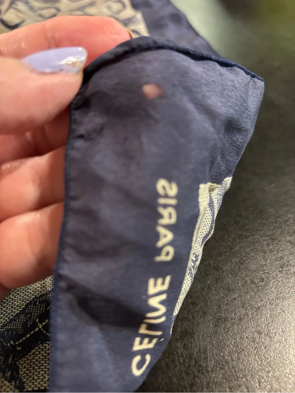 CELINE VINTAGE SILK SCARF GUC NEEDS SMALL REPAIR C W CARRIAGE